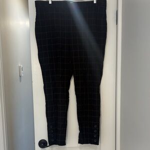 Women’s Black brown gold Checkered Pants